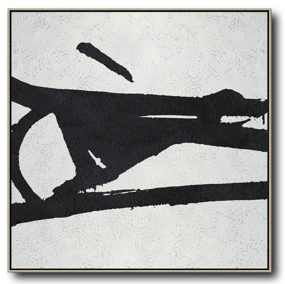 Minimal Black and White Painting #MN49A